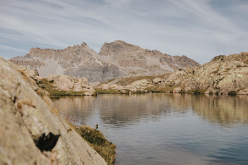 Naklejka premium Les lacs de Morgon dans le Parc National du Mercantour