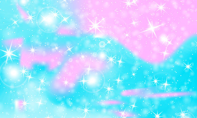 Unicorn pattern. Rainbow background. Vector.