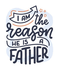 Funny hand drawn lettering quote for Family Look design. Cool phrase for t shirt print. Inspirational slogan for Father's Day. Funny typography fashion template. Vector