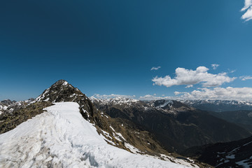 View of the valley from the top of the mountain