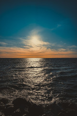 Fototapeta premium sunset over the sea raa, Sweden 