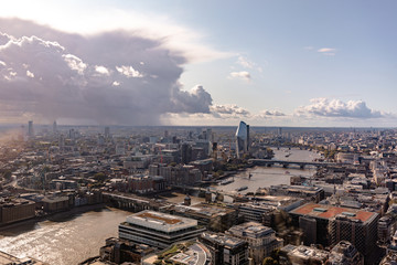 Obraz premium View over the Thames and city of London from the Sky Garden, United Kingdom