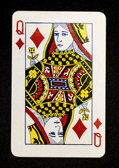 Queen of Diamonds Playing Card