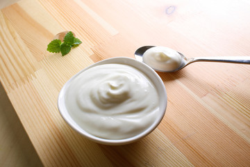 Fototapeta na wymiar sour cream sauce mayonnaise