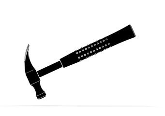 3d illustration of hammer isolated
