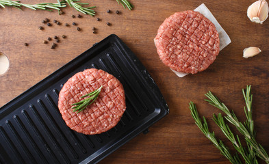 burger cutlet from beef