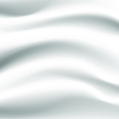 Minimal smooth waves elegant white silk or satin cloth texture background. Modern luxurious background design.