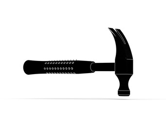 3d illustration of hammer isolated