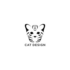 Vector Drawings Sketches Head Cat Logo Design