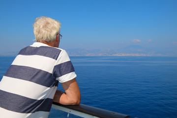 Senior man at cruise