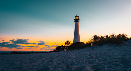 lighthouse sunset sea ocean florida aquatic sky lighting sun coast beach silhouette sunrise cloud dusk orange landscape tower coast © Alberto GV PHOTOGRAP