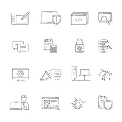 Outline set of website and security