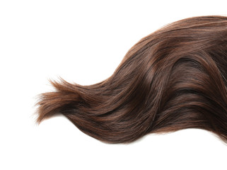 Beautiful long hair on white background