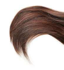 Fototapeta premium Beautiful long hair on white background