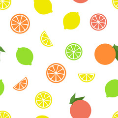 seamless pattern with citrus fruit