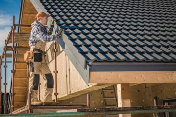 Finishing Ceramic Roof - obrazy, fototapety, plakaty