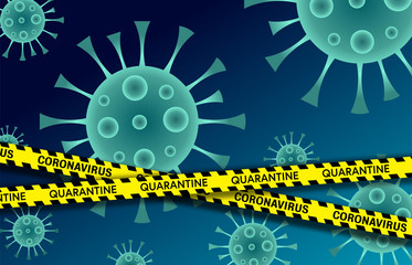 Coronavirus pandemic. COVID-19 outbreak background. Wuhan virus vector illustration
