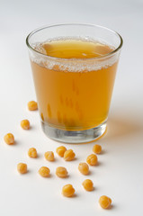 Aquafaba made of chickpea. Replace egg in baking for vegan recipe.