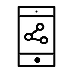 Share icon in line style. Trendy style share symbol for perfect mobile and web designs.