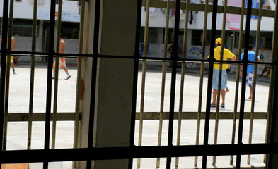 prisoners in the prison yard