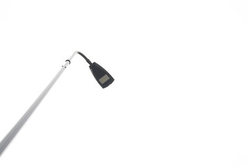 High street lamp in a perfect white background, with copy space