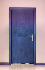 Blue Wooden Door in the Room