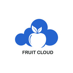 Fruit and cloud logo design