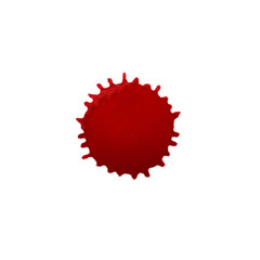 Covid-19 Coronavirus disease concept in shape of a drop of blood on white background