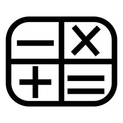 Math operators icon. Accounting, mathematics calculation sign. Add, minus, multiple, equals sign.