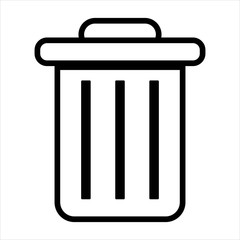 Trash can icon. Delete, remove symbol. Dustbin, recycle bin icon. Garbage can.