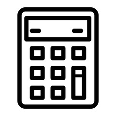 Calculator icon illustration. Accounting, business, budget calculation, finance symbols. Scientific calculator, mathematics device icon.