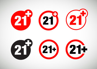 a twenty-one years over icon set