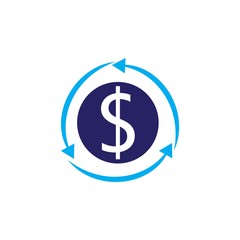 money changer illustration logo vector design