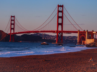 Golden Gate during sunset