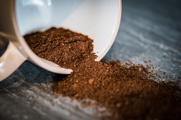 coffee in a spoon