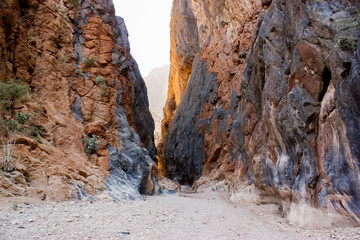 Canyon rosso regione Al Batinah Oman