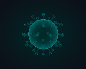 Covid-19 virus corona virus 3d illustration
