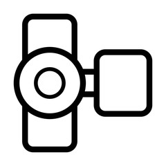 Video camera icon illustration. Video recording sign for perfect mobile and web applications UI designs.