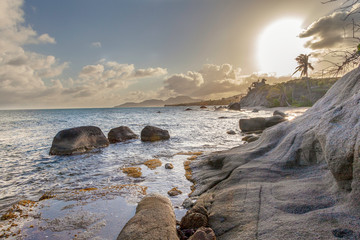 Fototapeta premium Shoreline on the island of Vieques, Puerto Rico