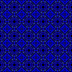 Tribal Art Medallion. Blue, Cyan, Indigo Cloth. 