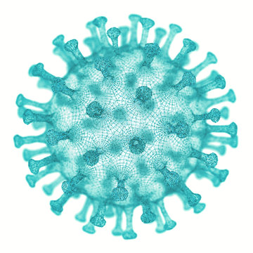 Conceptual illustrative virus. Image of a virus, pathogen with a generic virus form.