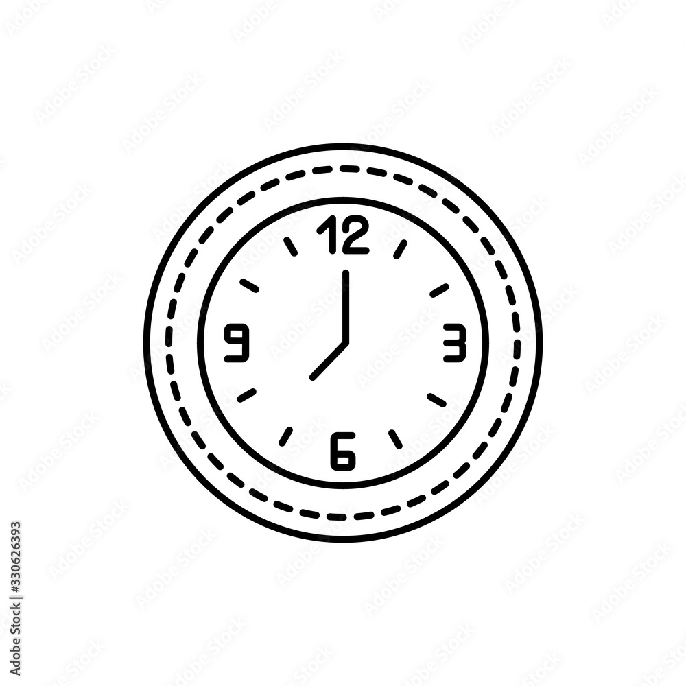 Poster clock icon. simple line, outline vector elements of time management for ui and ux, website or mobile