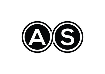 A S Initial Letter Logo design vector template, Graphic Alphabet Symbol for Corporate Business Identity