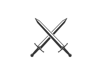 sword logo icon vector illustration design