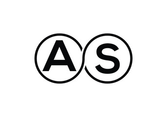 A S Initial Letter Logo design vector template, Graphic Alphabet Symbol for Corporate Business Identity