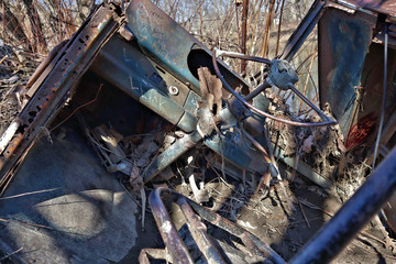 Obraz premium Abandoned old milk truck