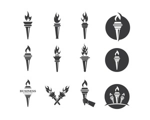 burning torch illustration vector