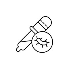 Pipette, virus icon. Simple line, outline vector elements of epidemic for ui and ux, website or mobile application