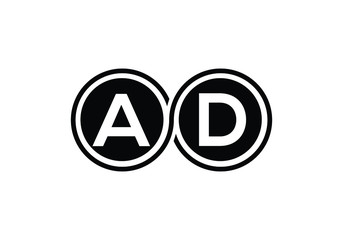 A D Initial Letter Logo design vector template, Graphic Alphabet Symbol for Corporate Business Identity