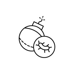 Virus, bomb icon. Simple line, outline vector elements of epidemic for ui and ux, website or mobile application